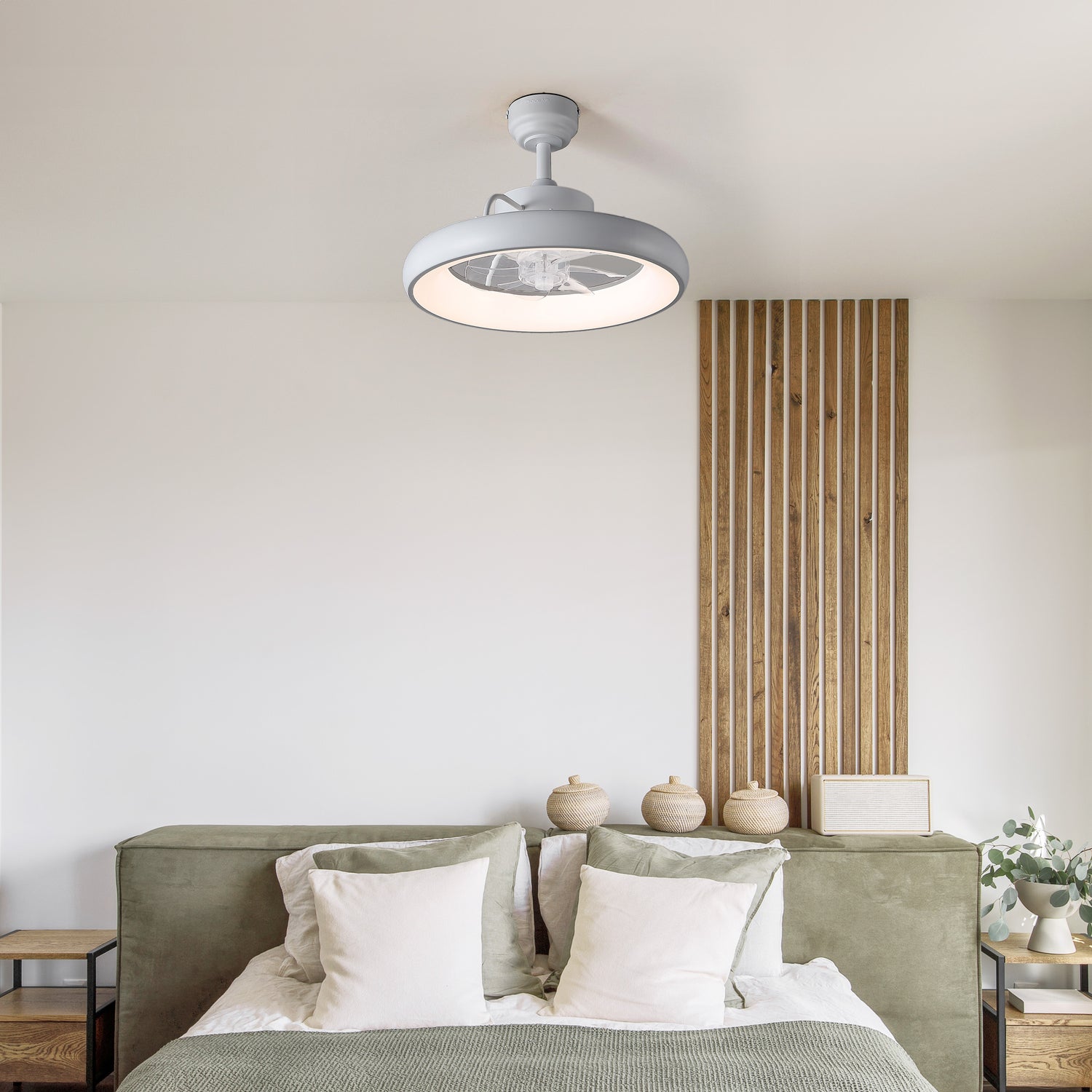 Loren 20" Modern 6-Speed Metal Dimmable Smart LED Ceiling Fan w/ App & Remote