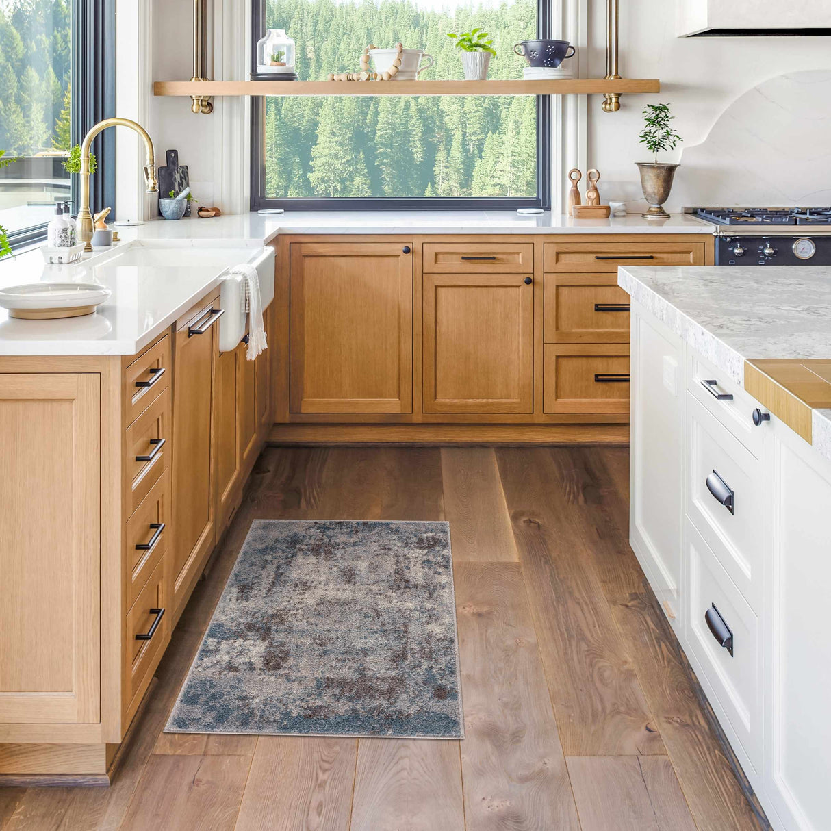 Netherfield Abstract Gray Rug