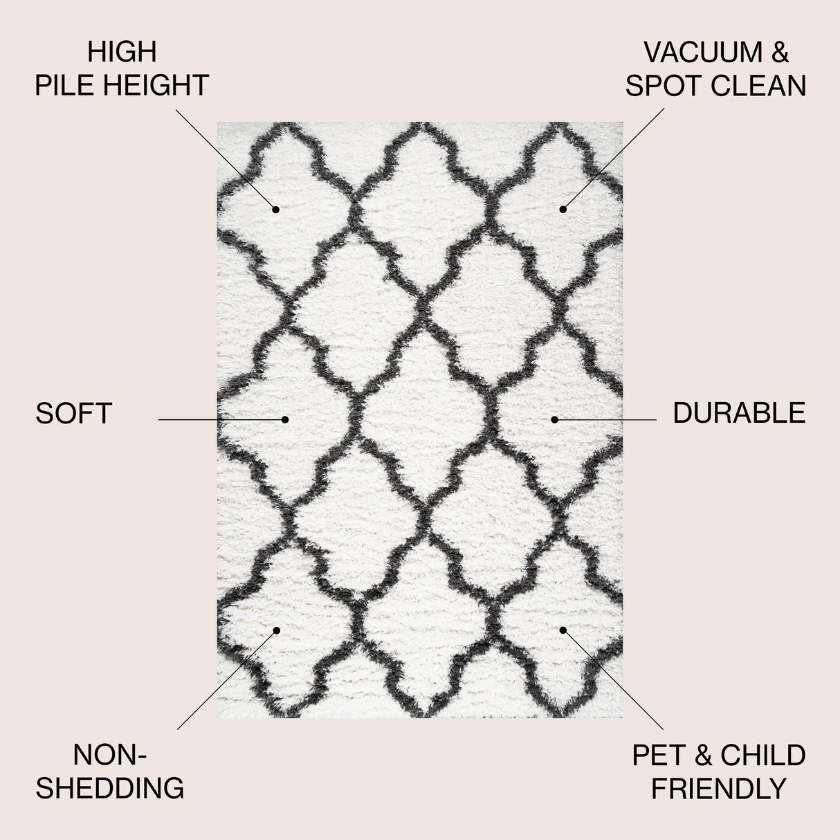 Marrakesh Shag Trellis Area Rug