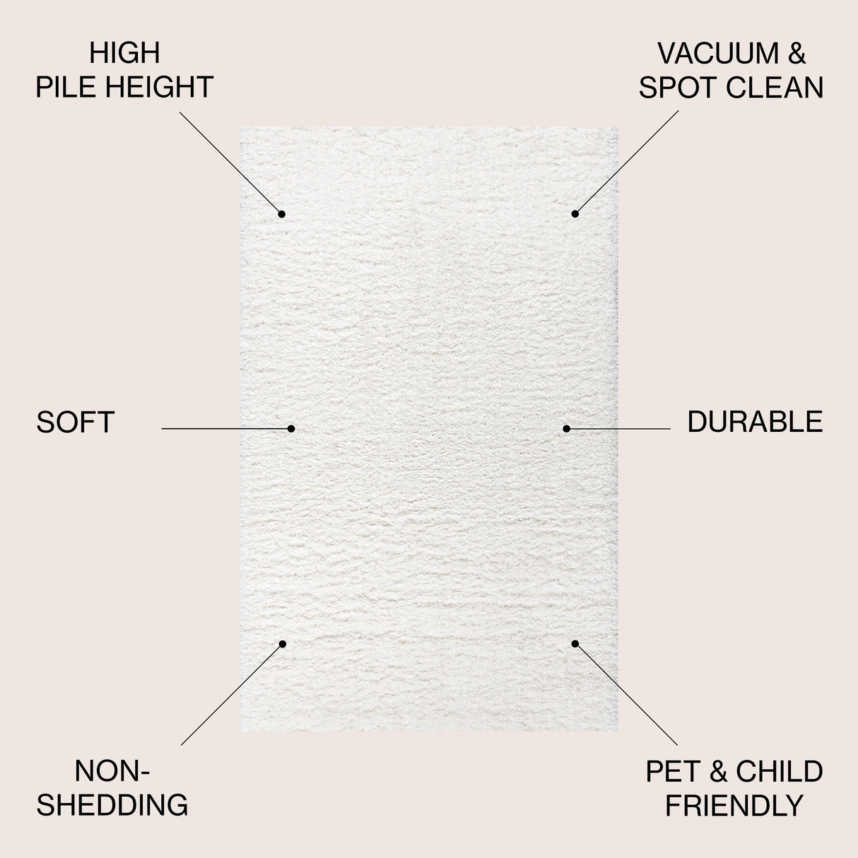 Aydin Solid Plush Shag Area Rug