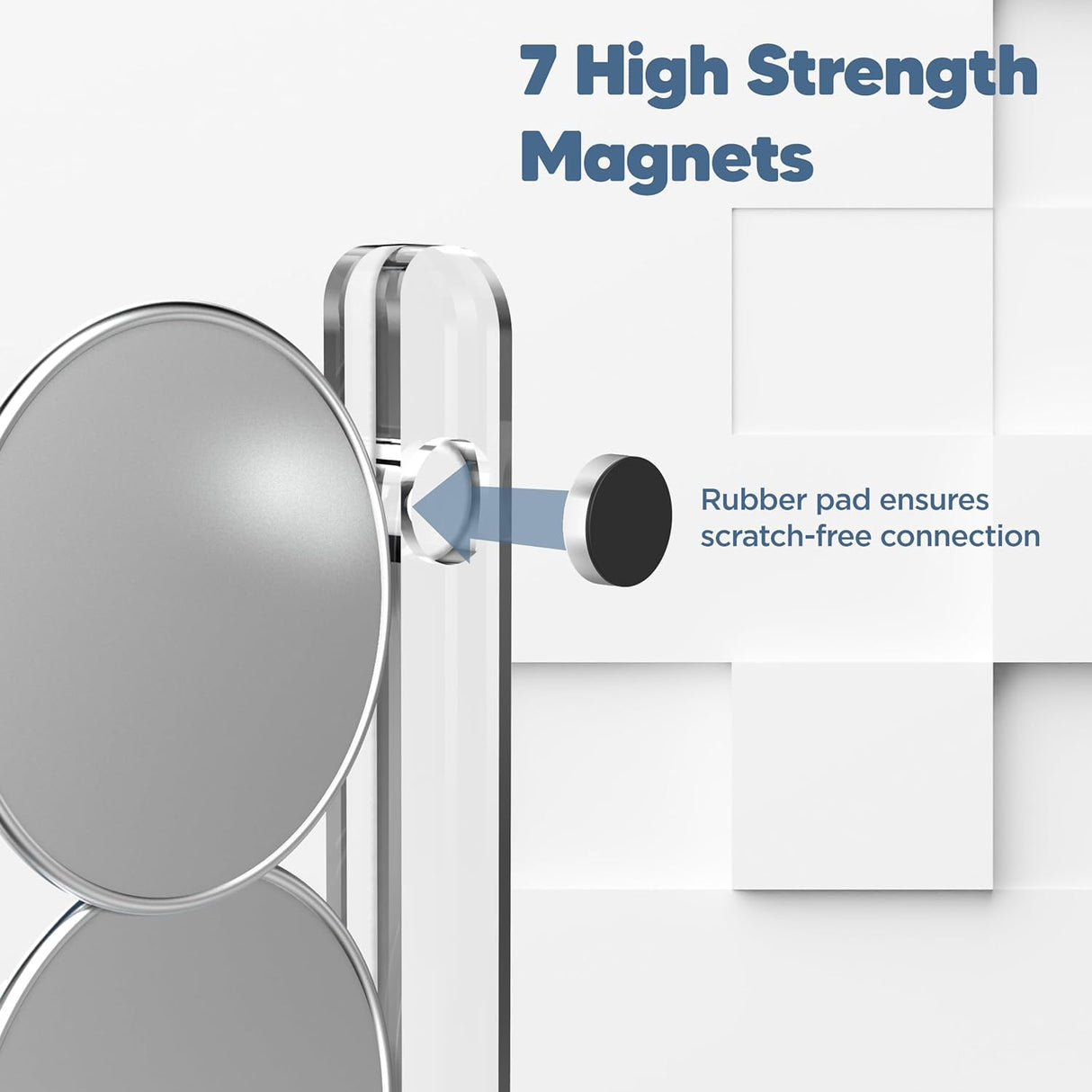 Magnetic 10 Pod Holder, Compatible with Nespresso Vertuo Capsules - Storage Organizer Rack Mount for Fridge, Coffee Station (Clear Acrylic)