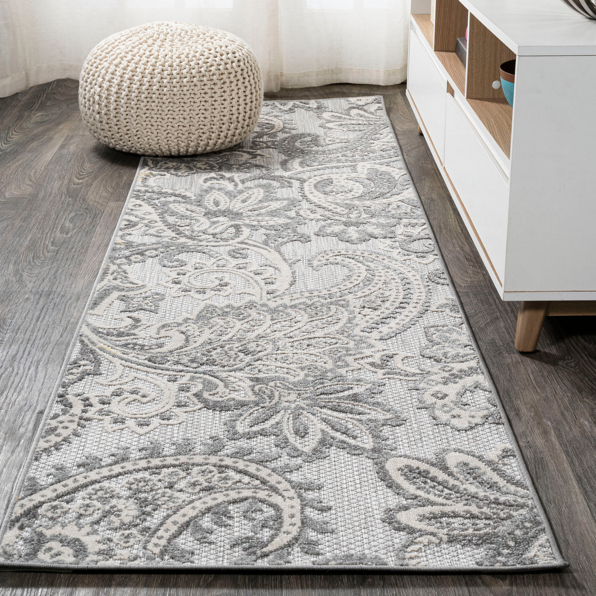 Gordes Paisley High-Low Indoor/Outdoor Runner Rug