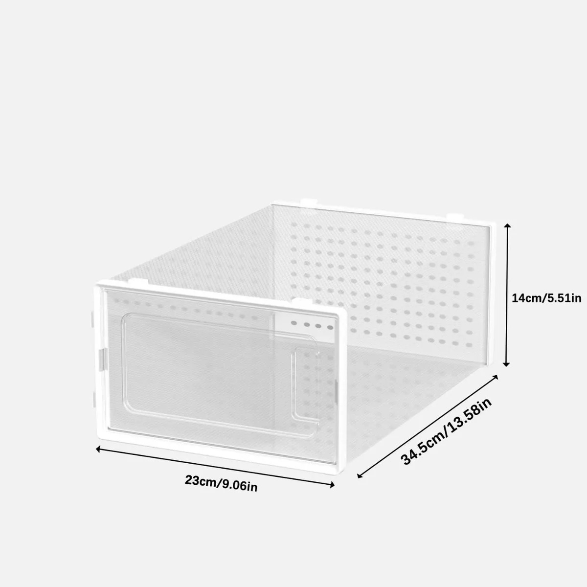 12 Pack of Plastic Stackable Shoe Boxes