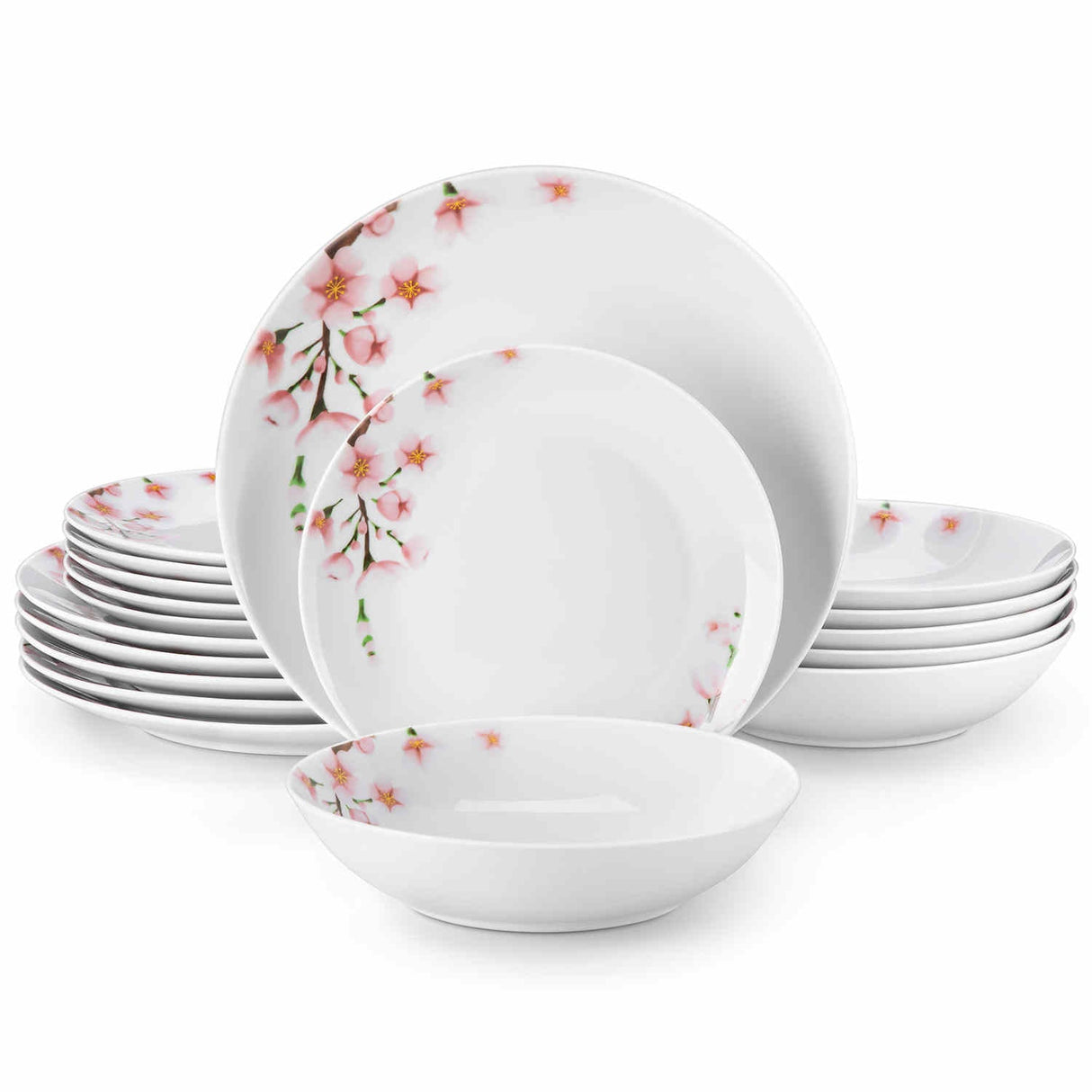 Annie Round 18 Piece Dinnerware Set