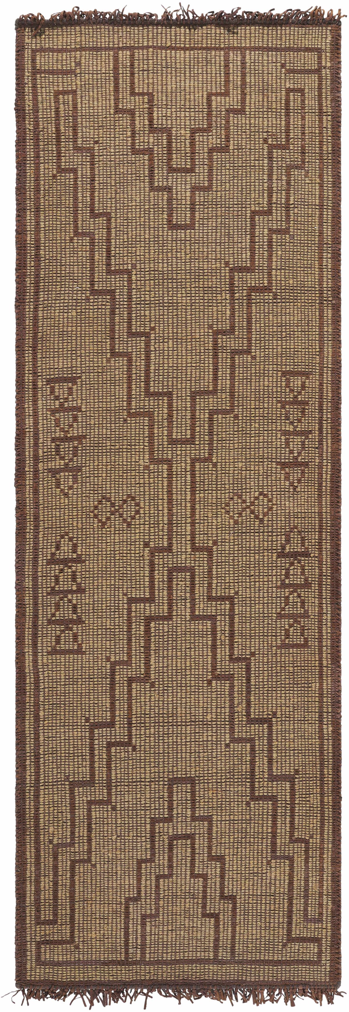 Aoko Jute & Leather Rug - Clearance