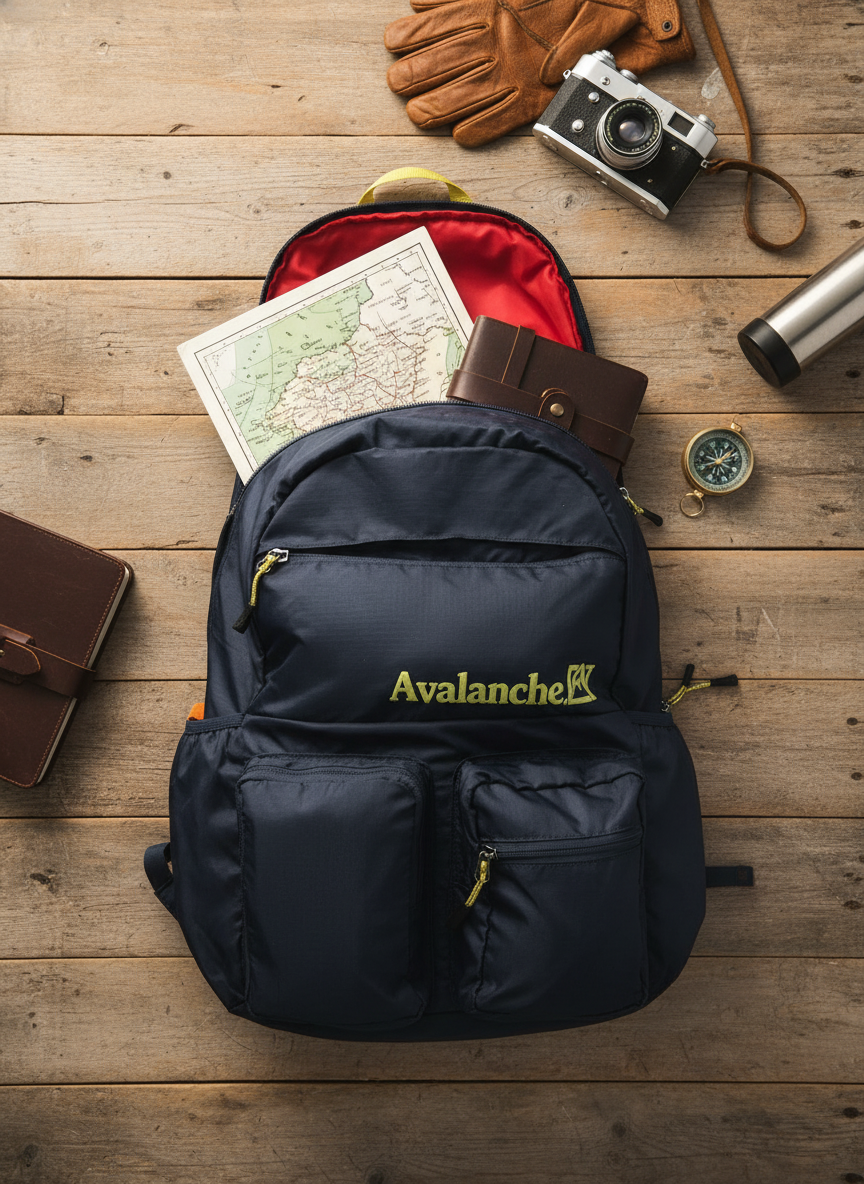 Avalanche Davis Backpack – Outdoor Travel Backpack with Padded Mesh Back & Multi-Pocket Storage