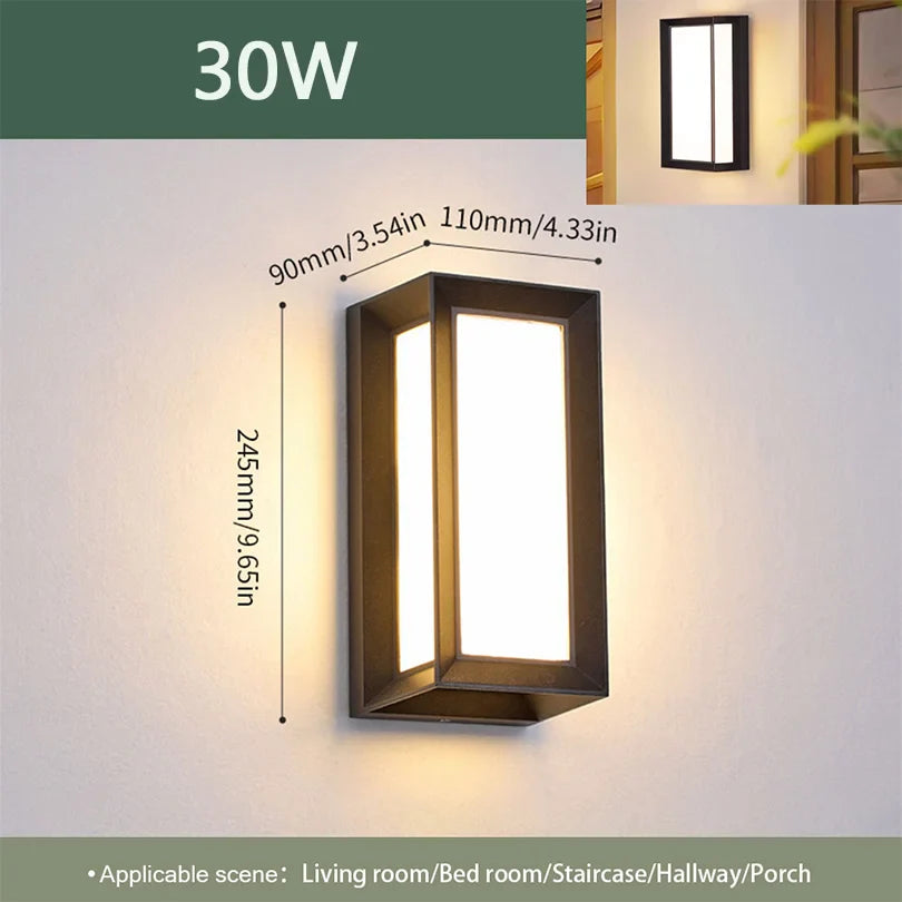 LED Outdoor Wall Light – IP66 Waterproof Motion Sensor Lamp for Porch & Garden