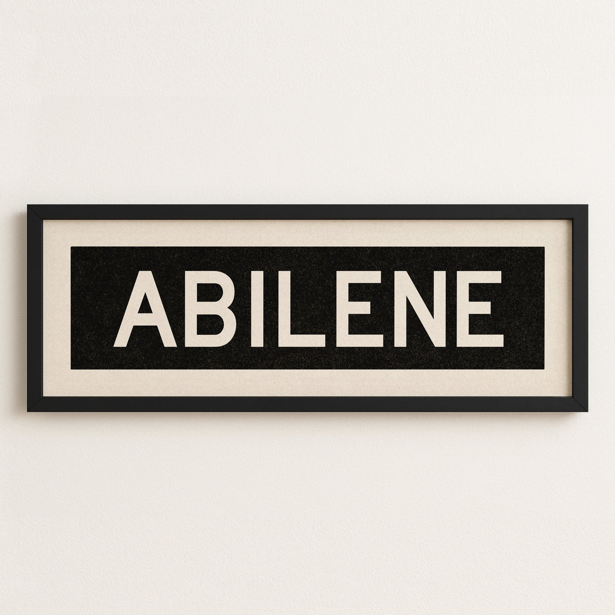 Framed Abilene Bus Scroll Sign