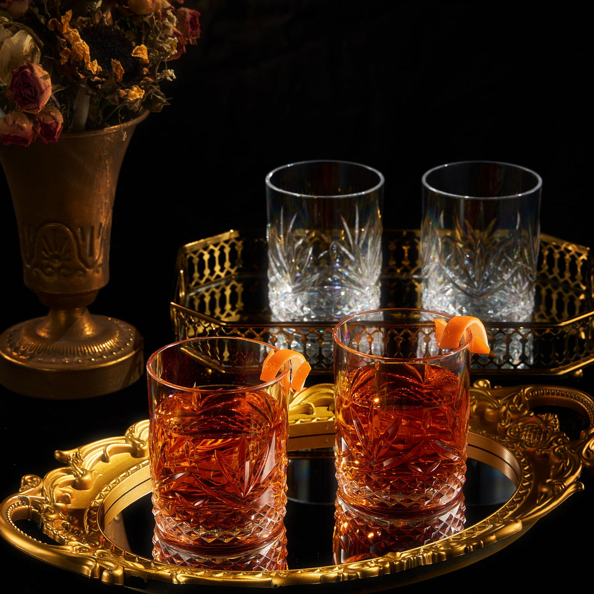 Onix-Acrylic-Crystal-Lowball,-Set-of-4-Lowball