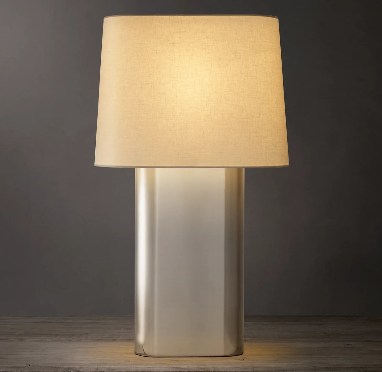 Modern Table Lamp with Linen Shade 24" 32" E26 LED Desk Light