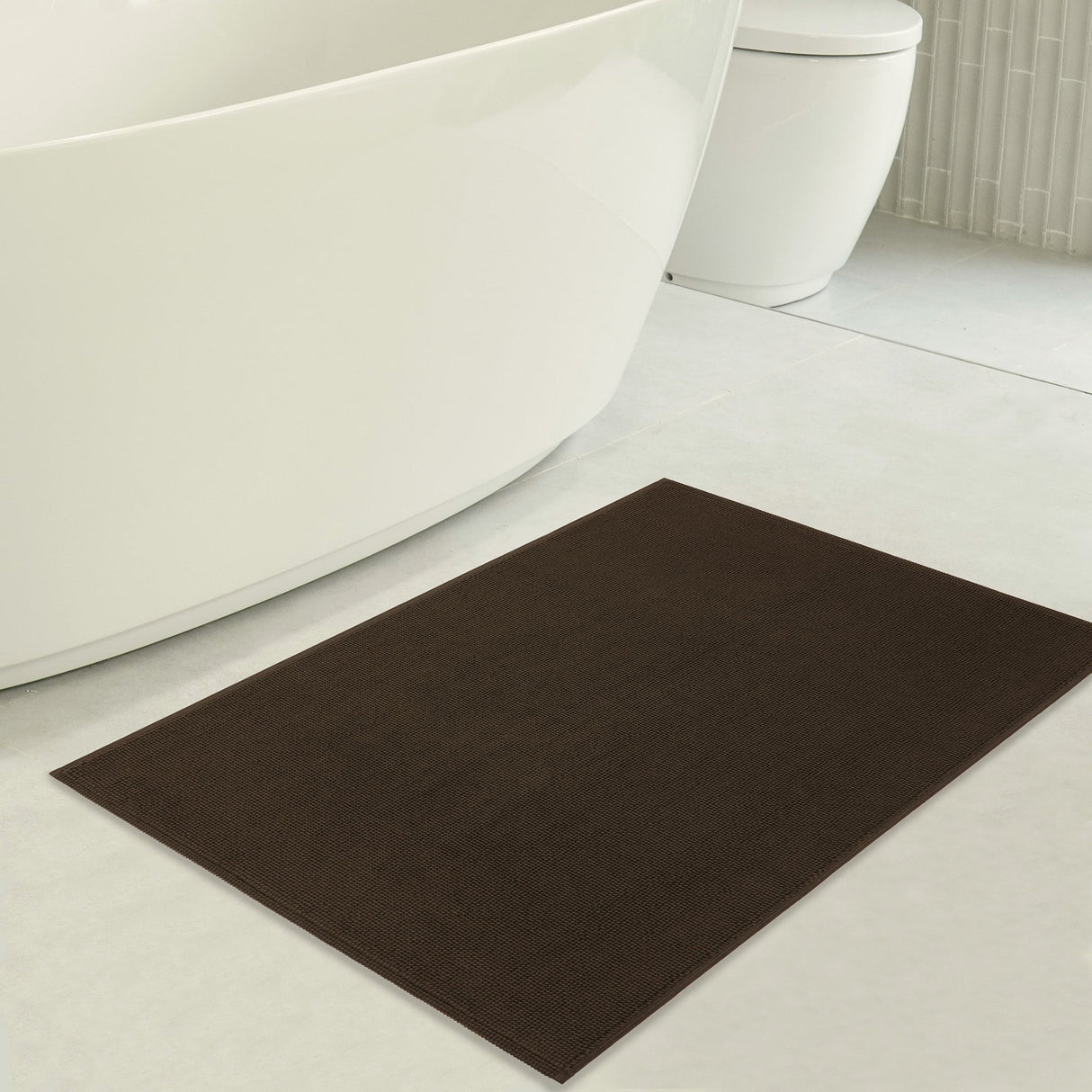 American Soft Linen 100% Cotton Bath Mat Rugs, 20x34 inches with Silicone Backing, Soft Absorbent Grip-Enhanced Bath Mats for Bathroom