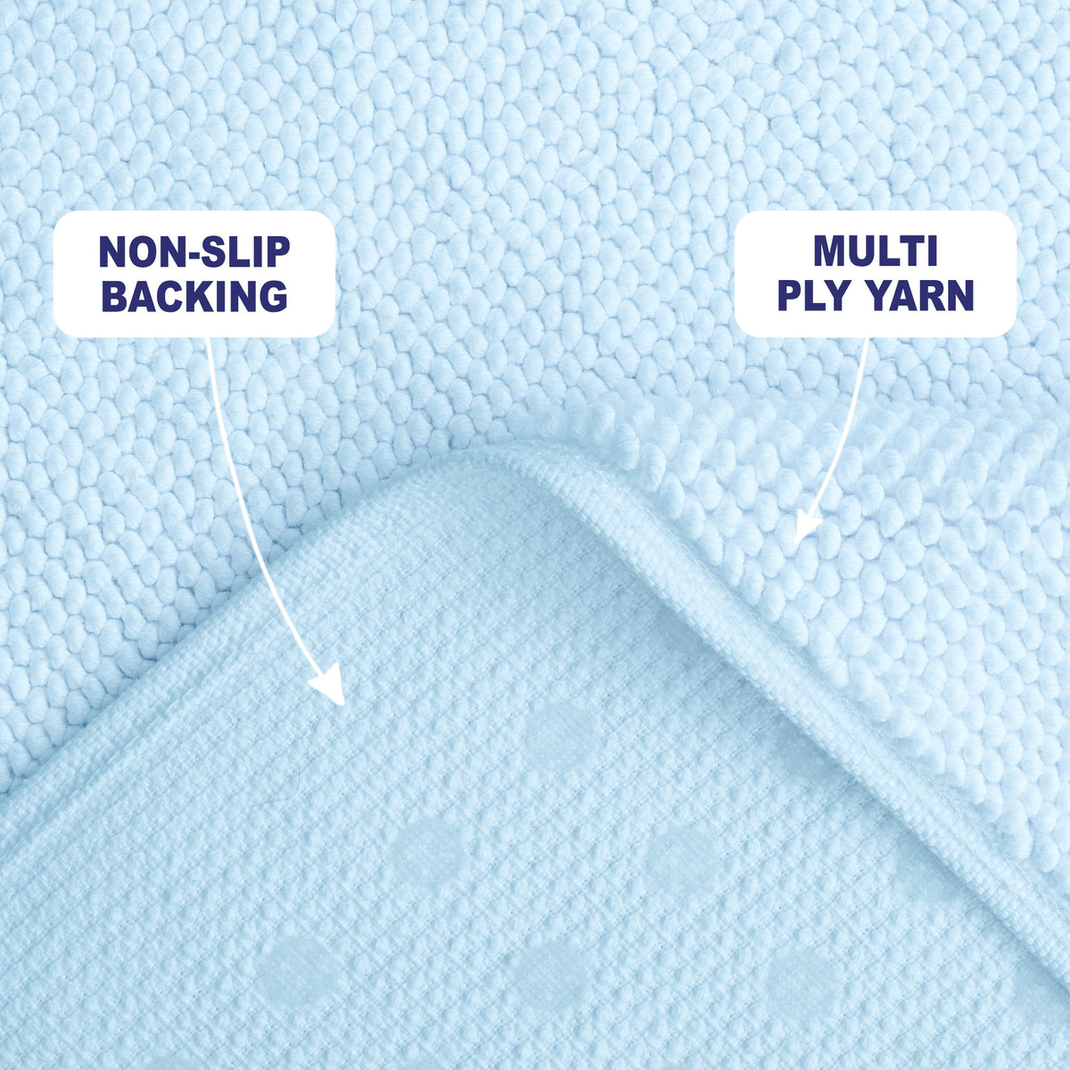 American Soft Linen 100% Cotton Bath Mat Rugs, 20x34 inches with Silicone Backing, Soft Absorbent Grip-Enhanced Bath Mats for Bathroom - 35 Set Case Pack