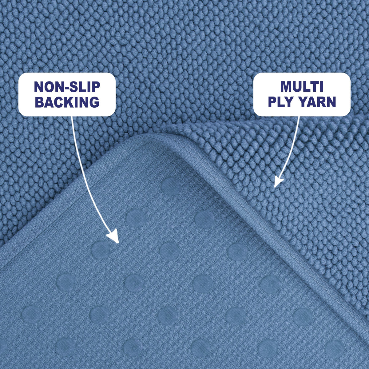 American Soft Linen 100% Cotton Bath Mat Rugs, 20x34 inches with Silicone Backing, Soft Absorbent Grip-Enhanced Bath Mats for Bathroom - 35 Set Case Pack