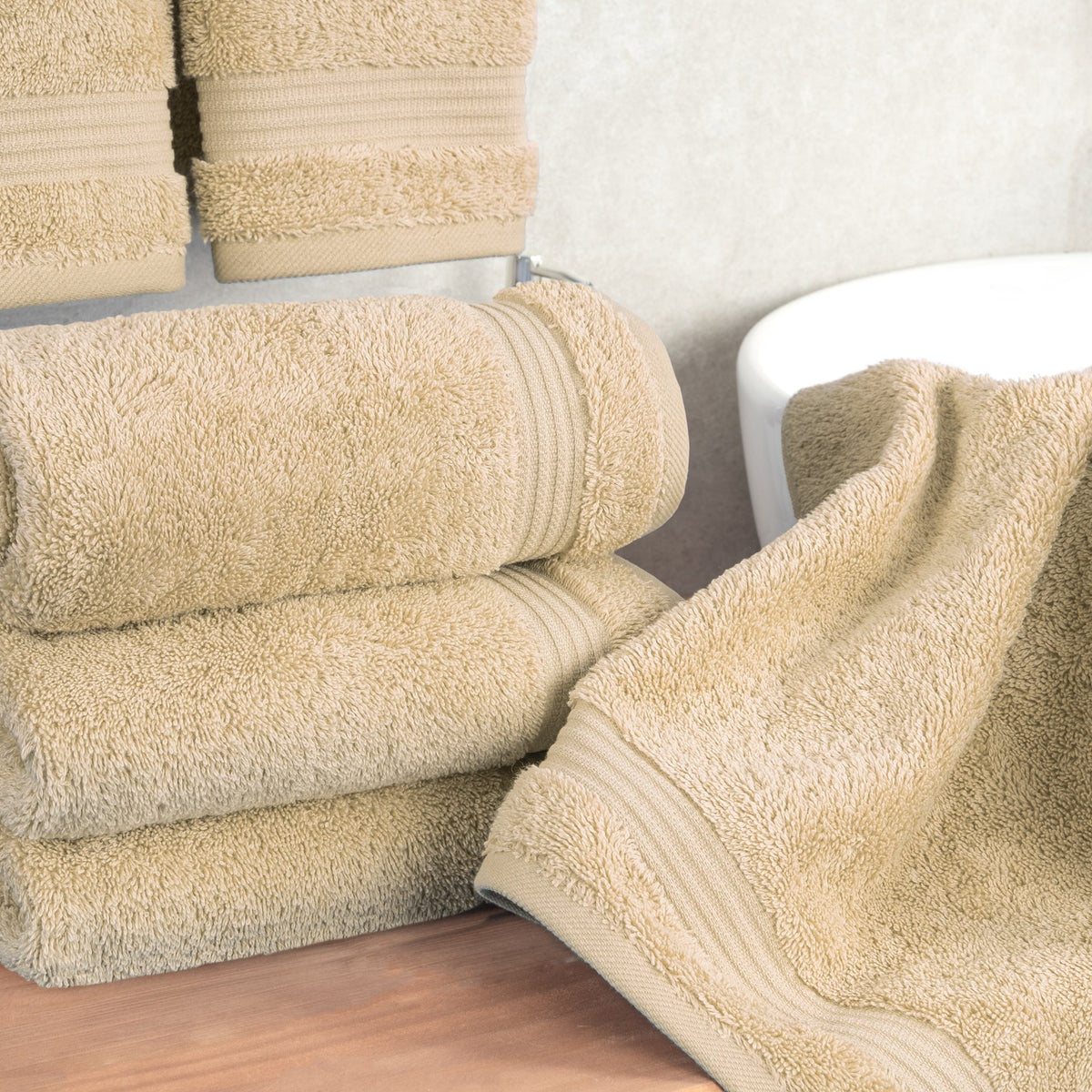 American Soft Linen Bekos 100% Cotton Turkish 4-Piece Hand Towel Sets, Wholesale Luxury Hand Towels