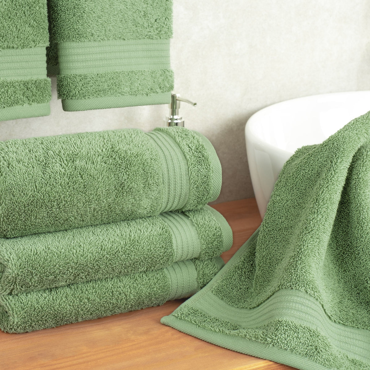 American Soft Linen Bekos 100% Cotton Turkish 4-Piece Hand Towel Sets, Wholesale Luxury Hand Towels