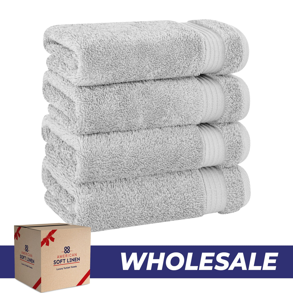 American Soft Linen Bekos 100% Cotton Turkish 4-Piece Hand Towel Sets, Wholesale Luxury Hand Towels