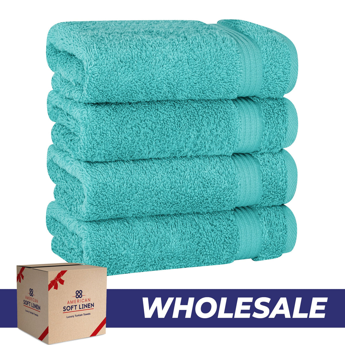 American Soft Linen Bekos 100% Cotton Turkish 4-Piece Hand Towel Sets, Wholesale Luxury Hand Towels