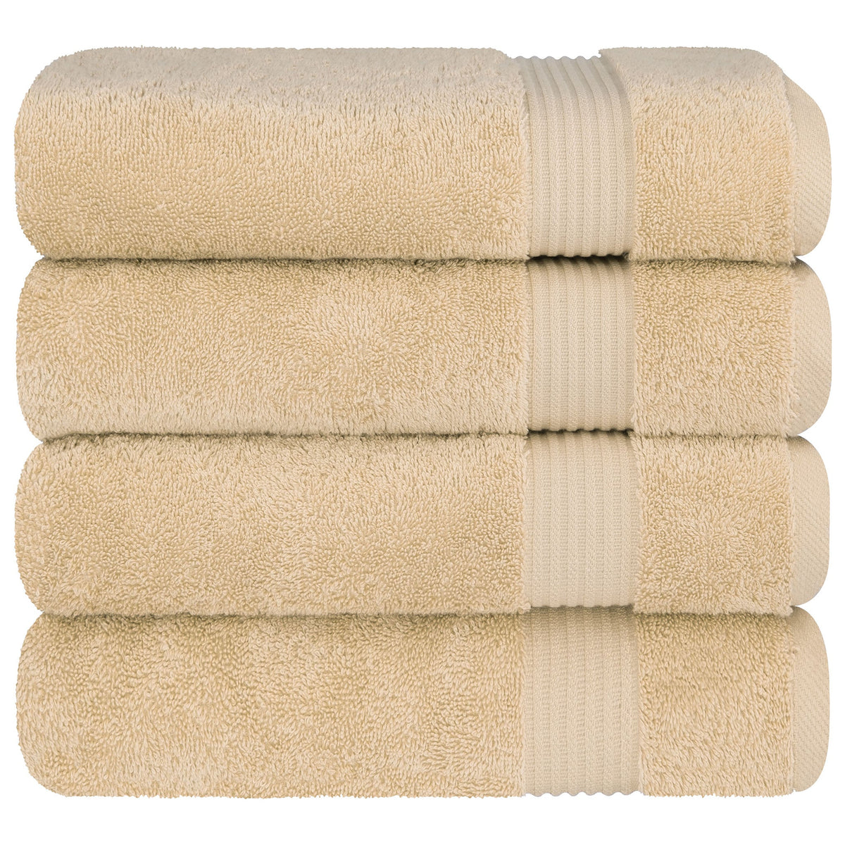 American Soft Linen Bekos 100% Cotton Turkish 4-Piece Bath Towel Sets, Wholesale Luxury Bath Towels