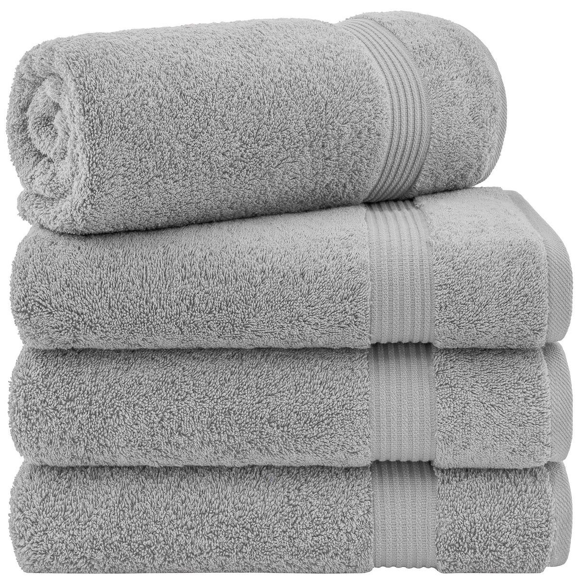 American Soft Linen Bekos 100% Cotton Turkish 4-Piece Bath Towel Sets, Wholesale Luxury Bath Towels