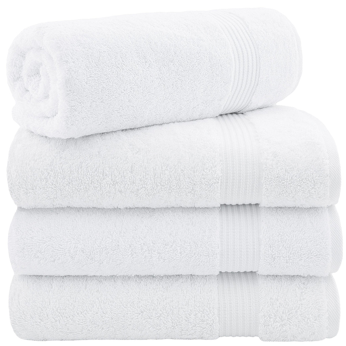 American Soft Linen Bekos 100% Cotton Turkish 4-Piece Bath Towel Sets, Wholesale Luxury Bath Towels