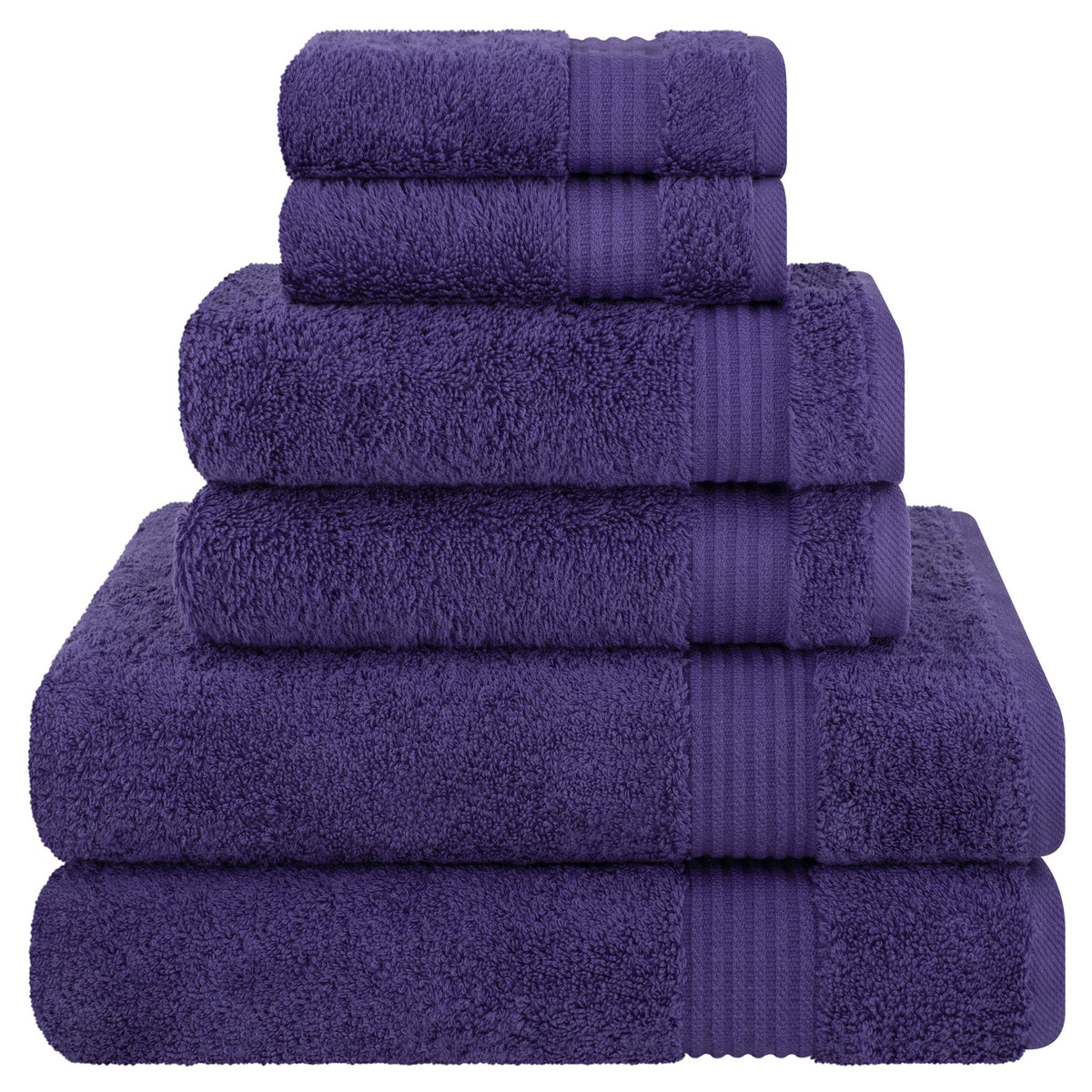 American Soft Linen Bekos 100% Cotton 6-Piece Turkish Bath Towel Sets, Wholesale Luxury Bath Towels