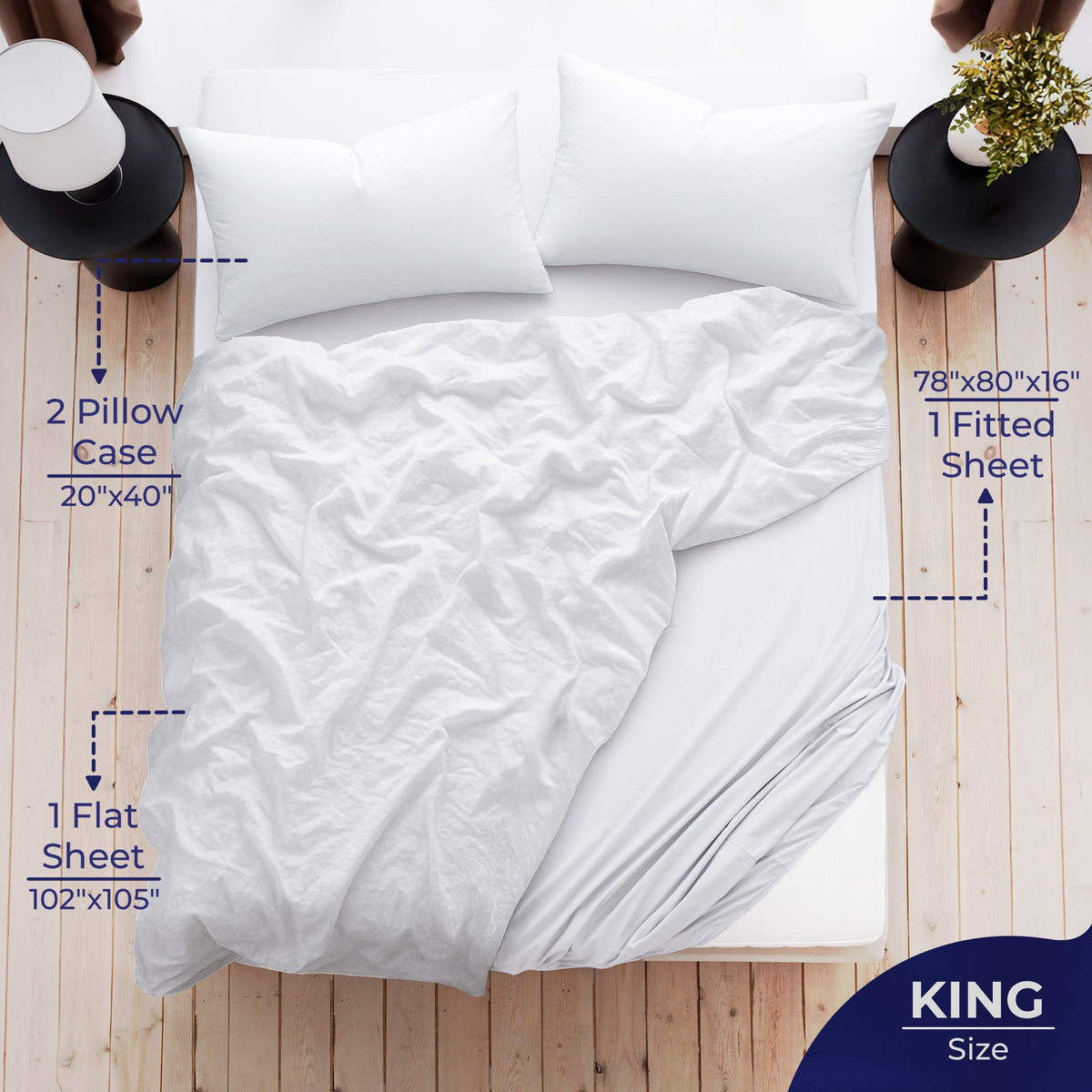 American Soft Linen Luxury 100% Cotton Sateen Weave Sheets Set - Premium Bed Sheet Sets