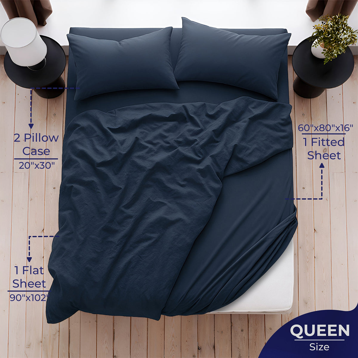 American Soft Linen Luxury 100% Cotton Sateen Weave Sheets Set - Wholesale Bed Sheet Sets
