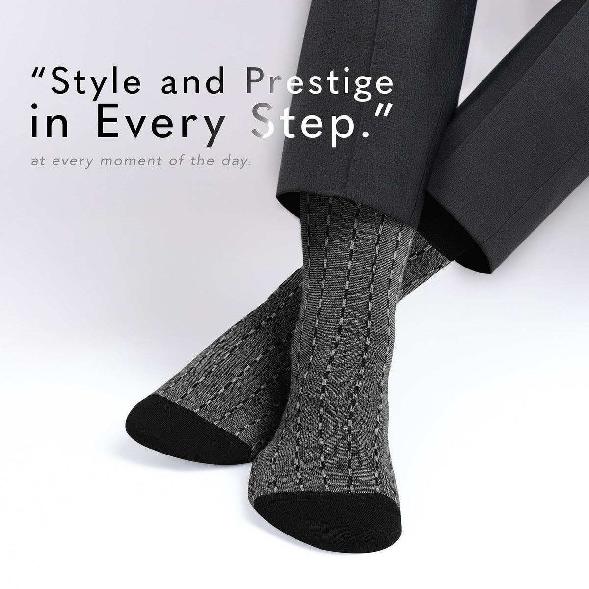 American Soft Linen Men’s Dress Socks – Premium Patterned Crew Socks in Gift Box Organizer