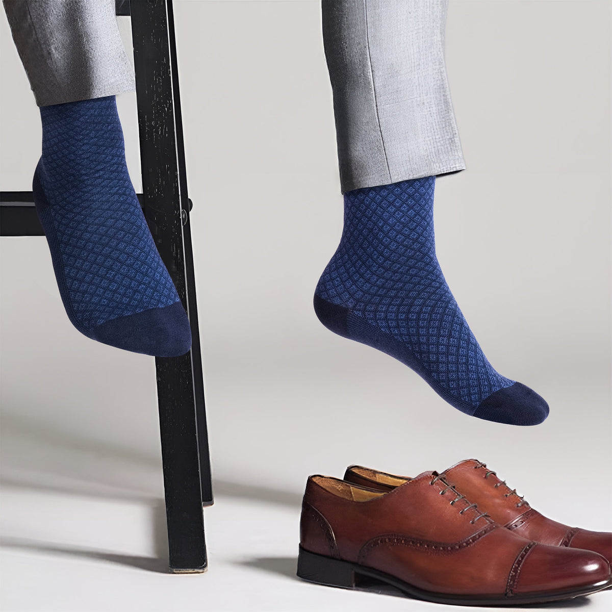 American Soft Linen Men’s Dress Socks – Premium Patterned Crew Socks in Gift Box Organizer