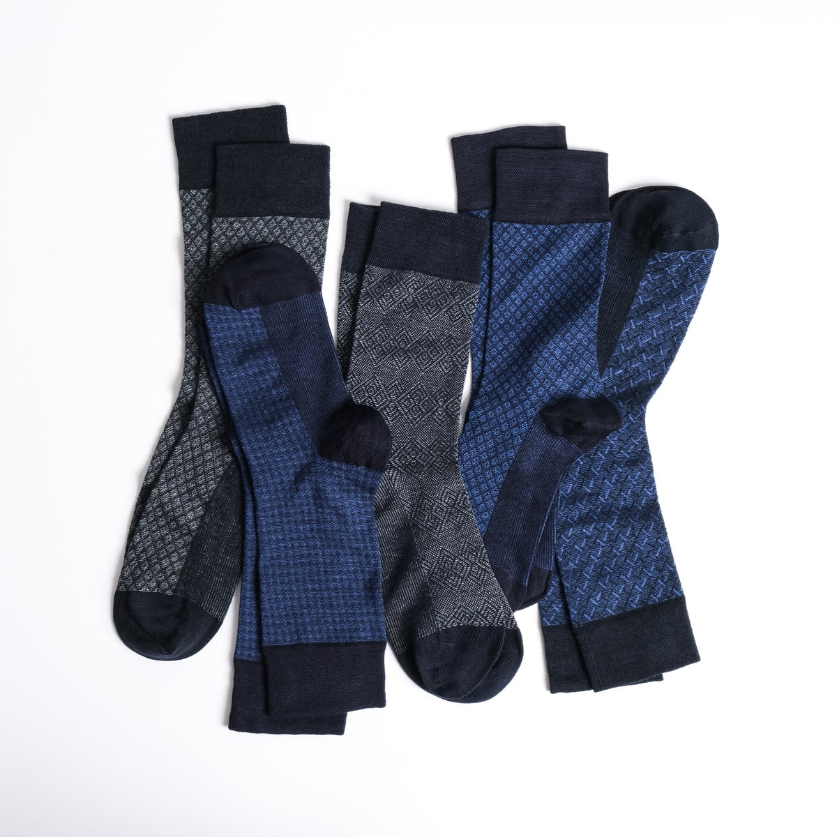 American Soft Linen Men’s Dress Socks – Premium Patterned Crew Socks in Gift Box Organizer