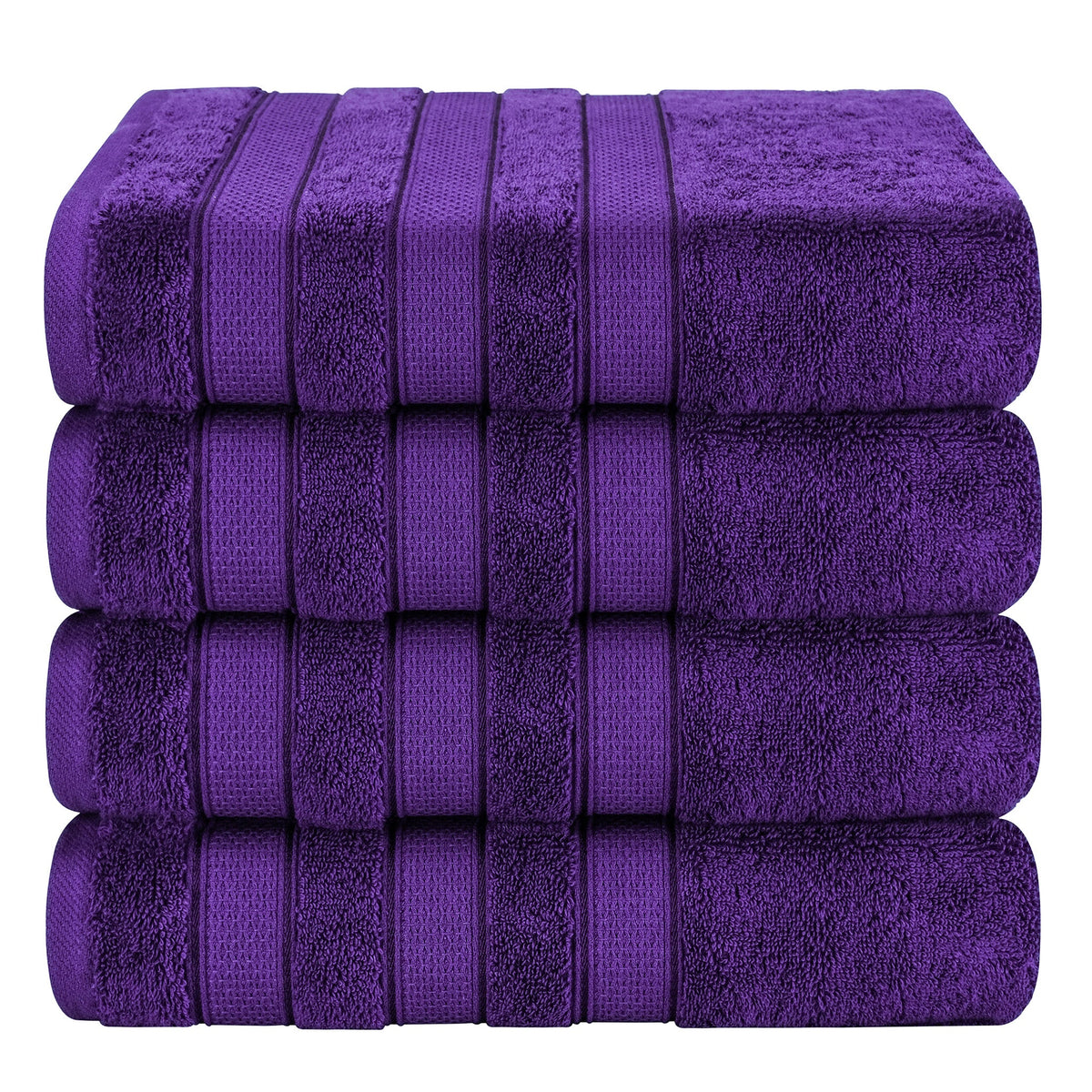 Salem 4 Piece 100% Cotton Luxury Turkish Bath Towel Sets