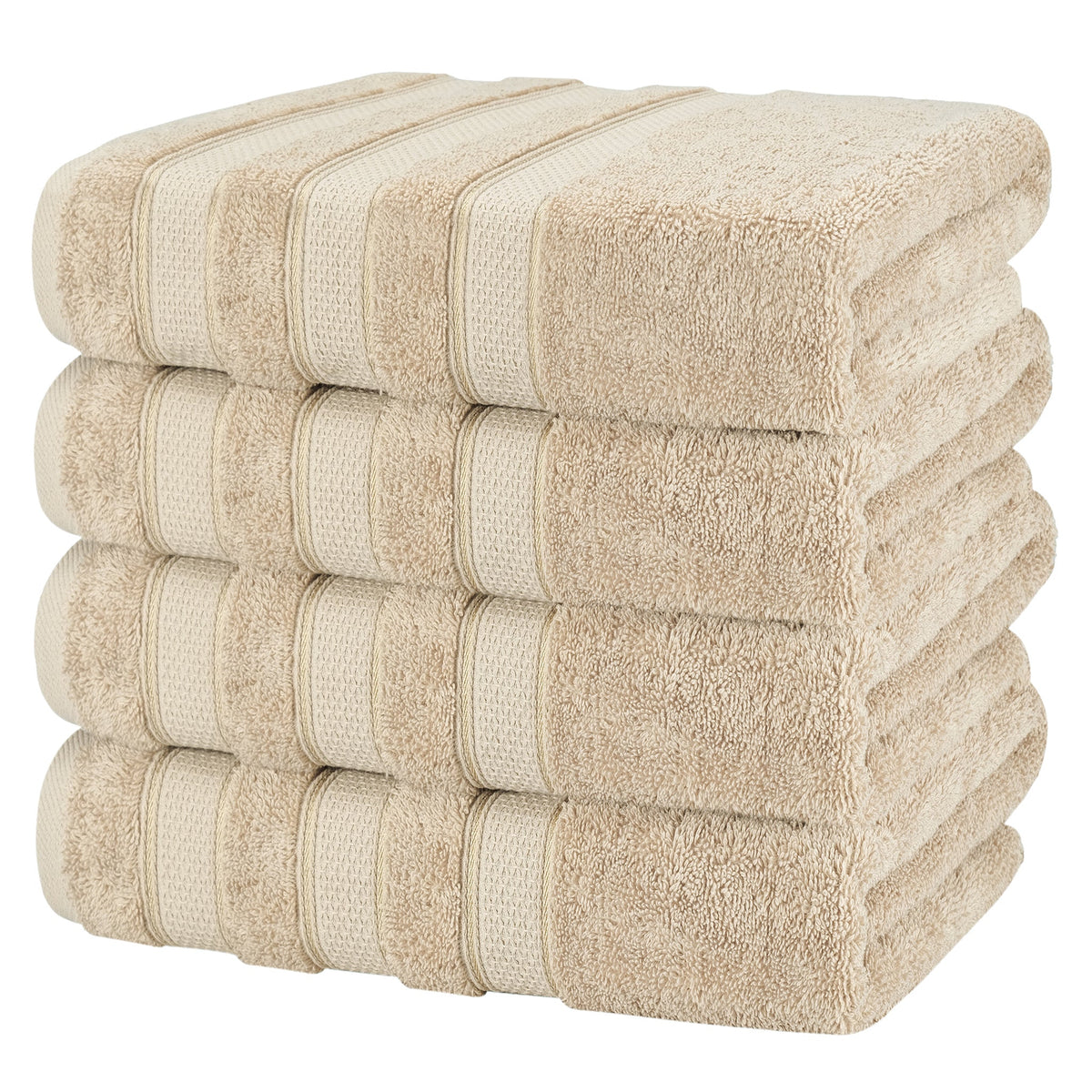 Salem 4 Piece 100% Cotton Luxury Turkish Bath Towel Sets