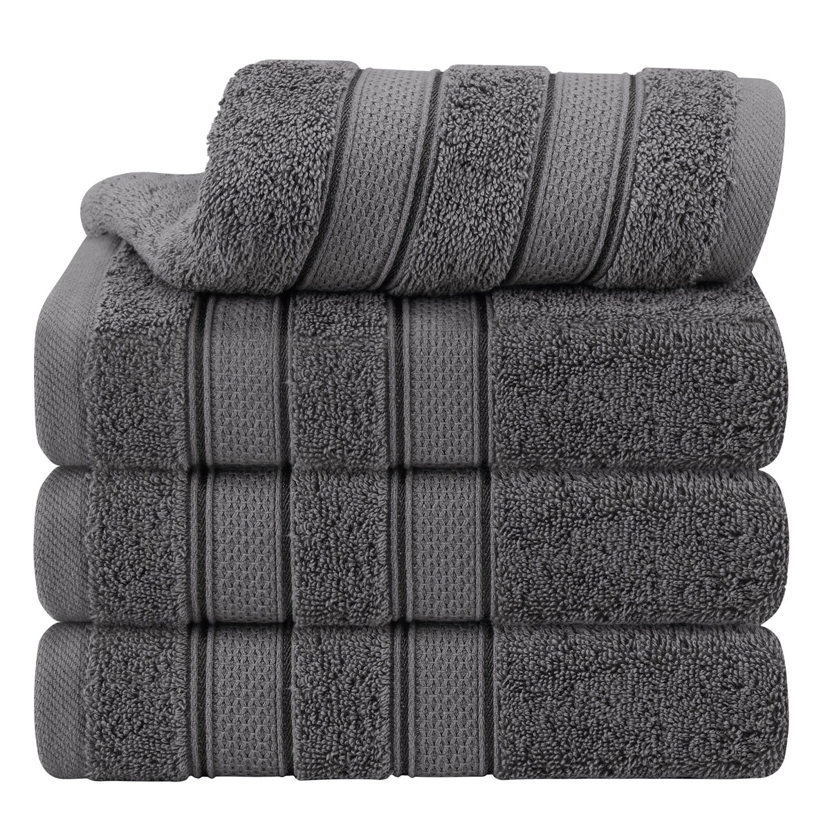 Salem 4 Piece 100% Cotton Luxury Turkish Hand Towel Sets