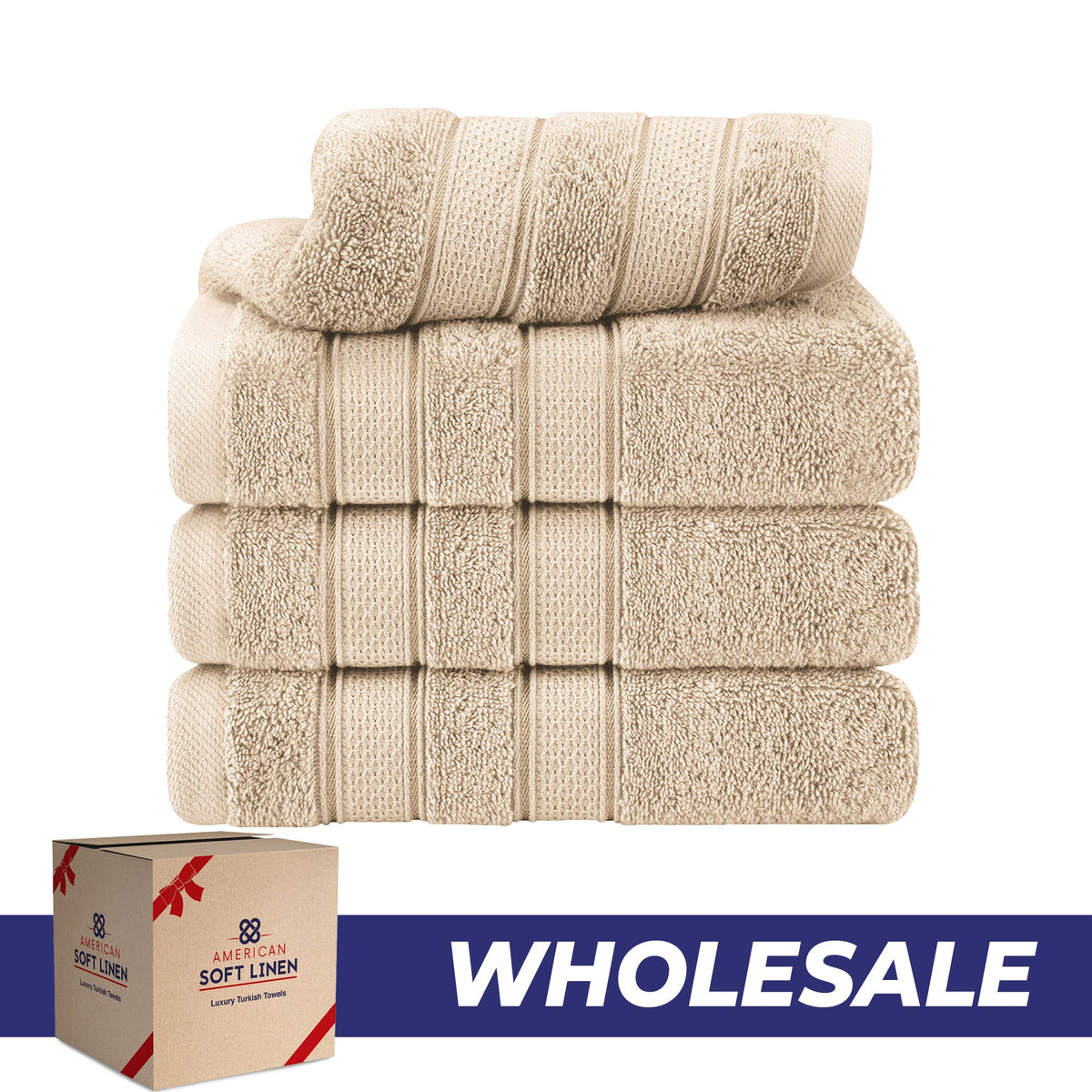 Salem 4 Piece 100% Cotton Luxury Turkish Hand Towel Sets - Wholesale hand towels