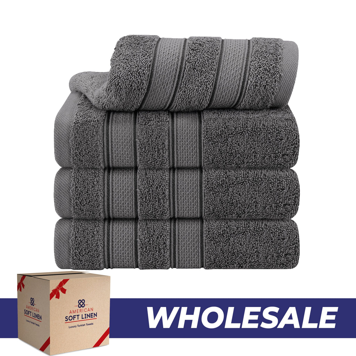 Salem 4 Piece 100% Cotton Luxury Turkish Hand Towel Sets - Wholesale hand towels