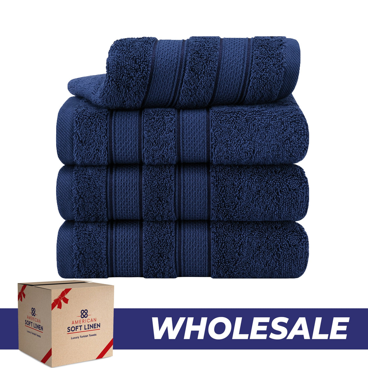 Salem 4 Piece 100% Cotton Luxury Turkish Hand Towel Sets - Wholesale hand towels