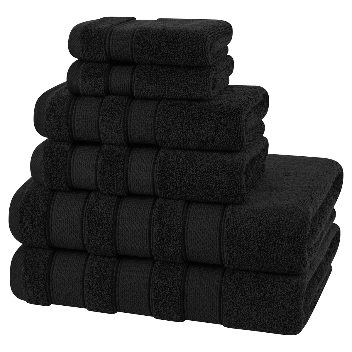 Salem 6 Piece 100% Cotton Luxury Turkish Bath Towel Set
