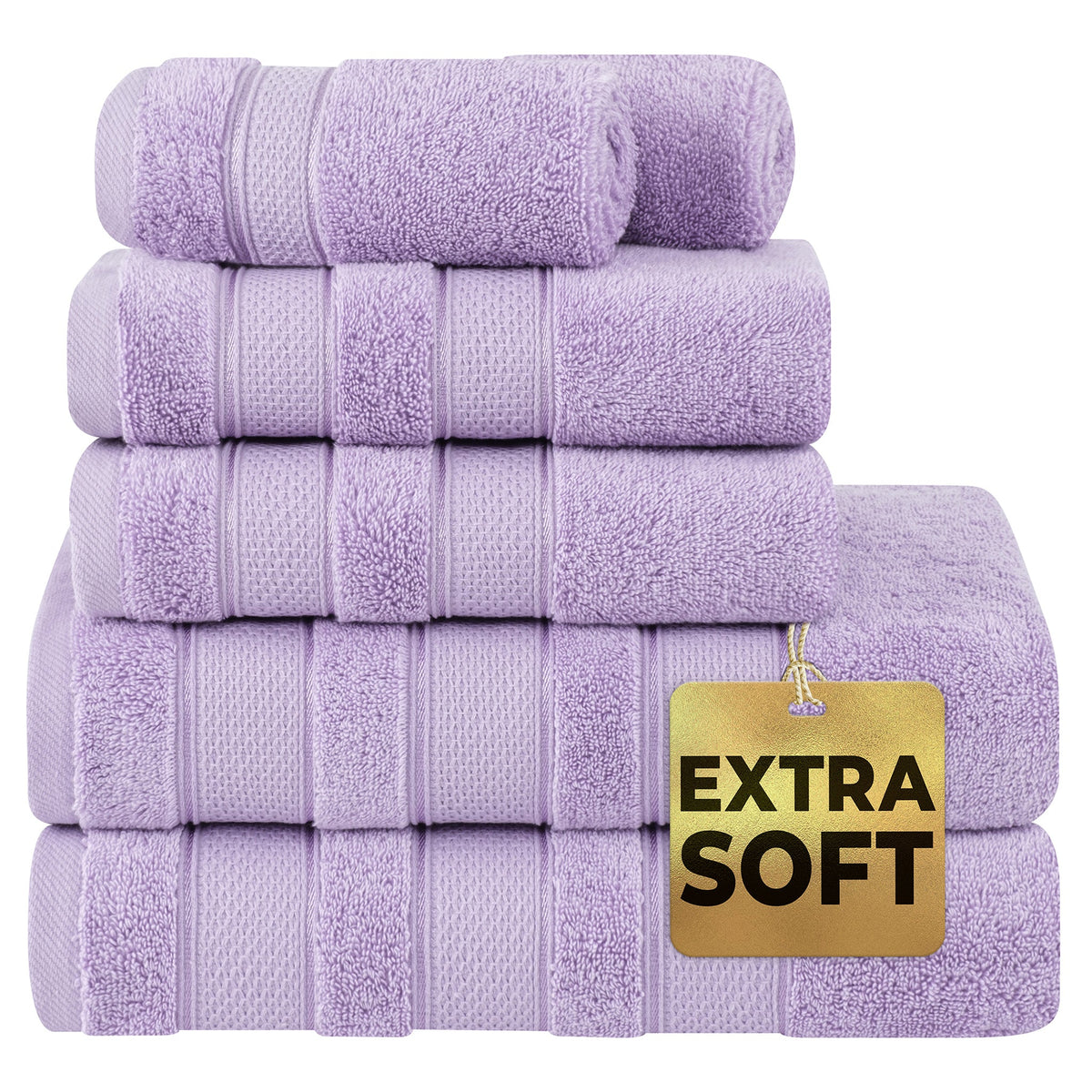 Salem 6 Piece 100% Cotton Luxury Turkish Bath Towel Set