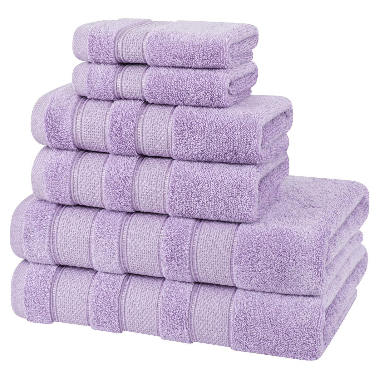Salem 6 Piece 100% Cotton Luxury Turkish Bath Towel Set