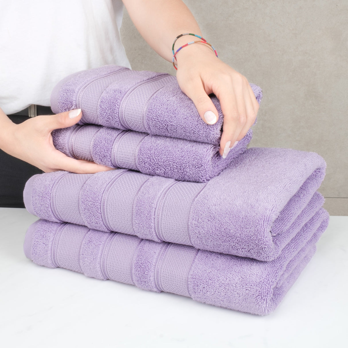 Salem 6 Piece 100% Cotton Luxury Turkish Bath Towel Set