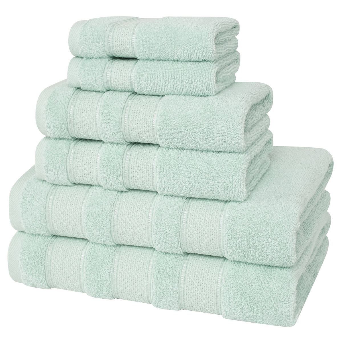 Salem 6 Piece 100% Cotton Luxury Turkish Bath Towel Set