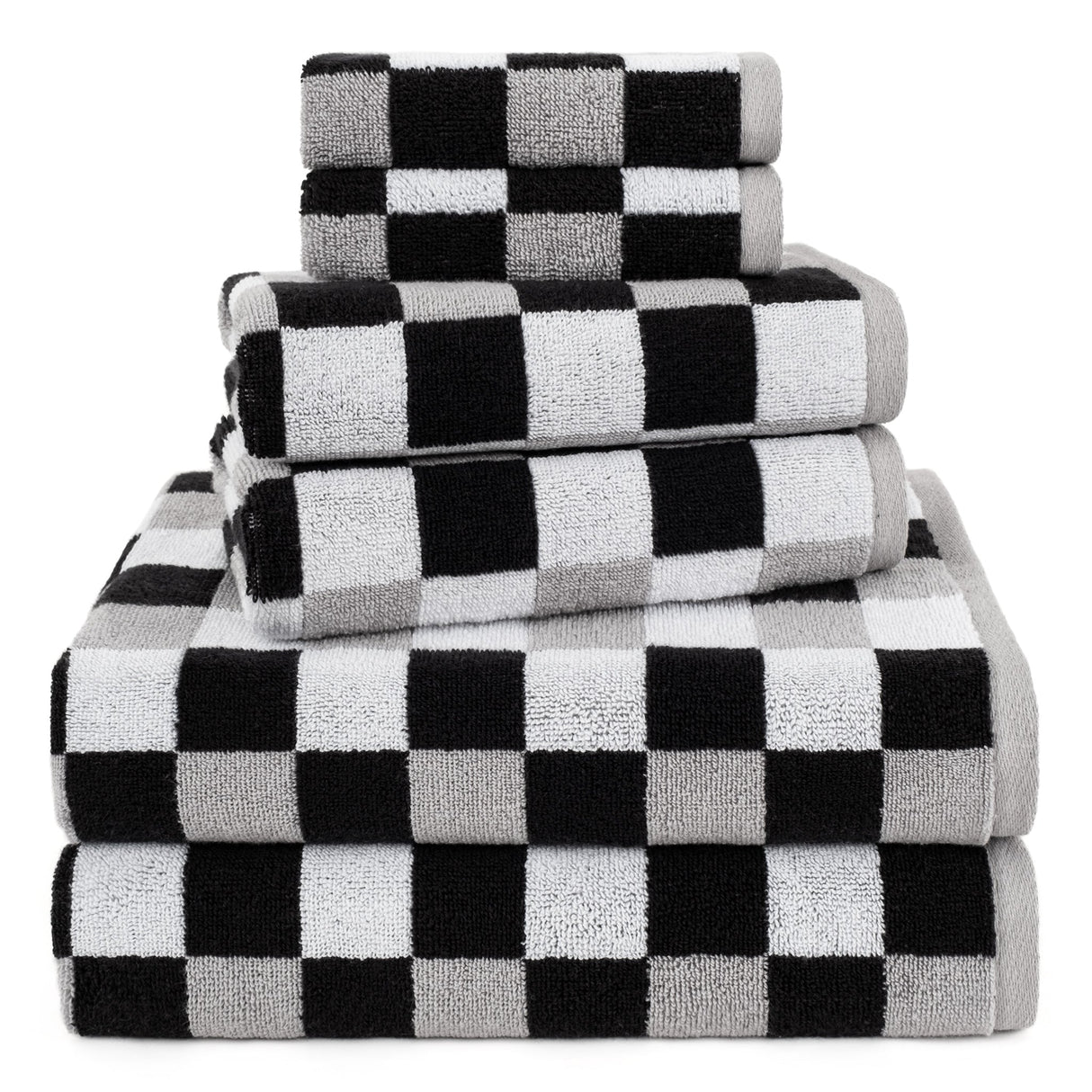 6-Piece Turkish Cotton Towel Set – Luxury Bath Towels Set, Egyptian Cotton Alternative, Soft & Quick Dry