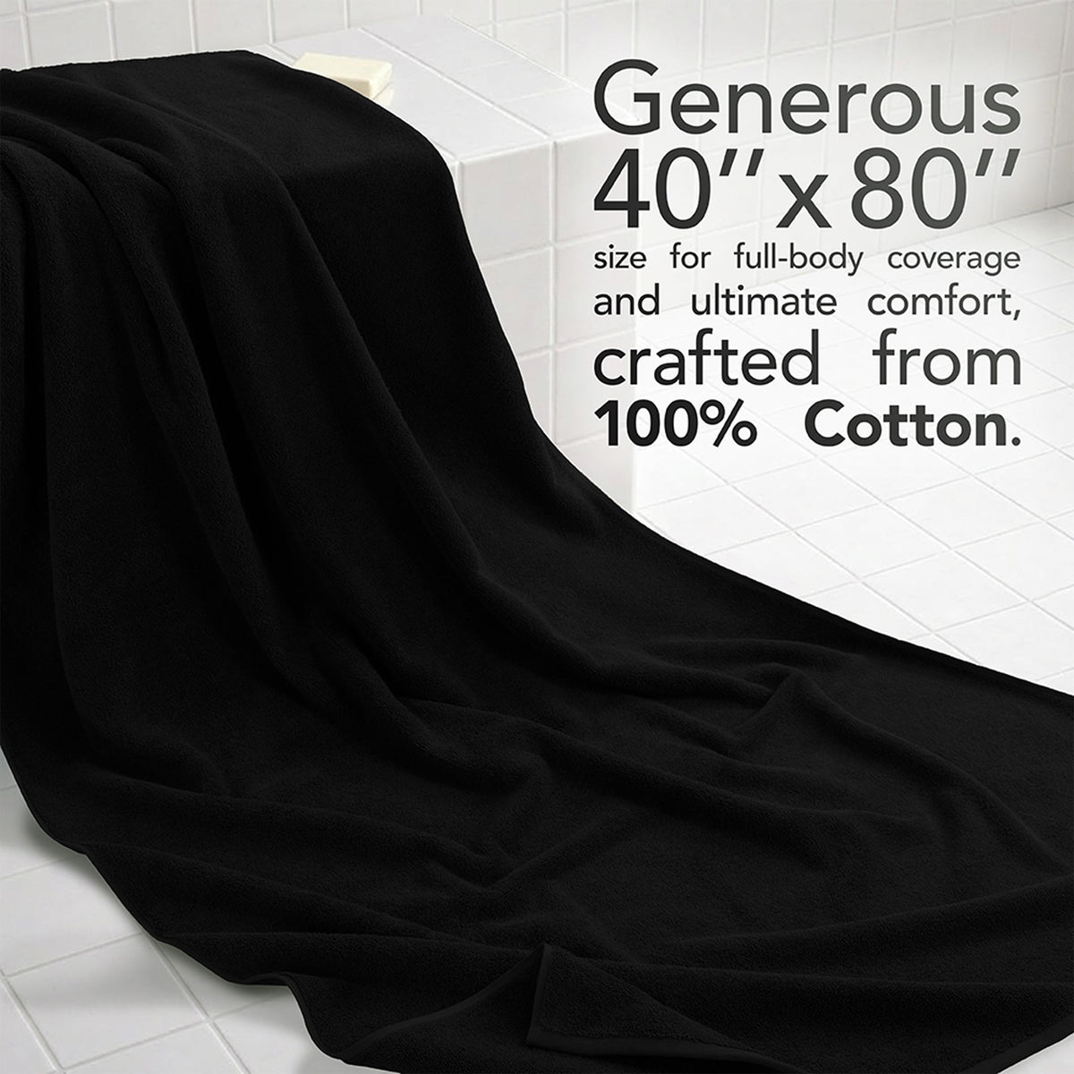 40x80 Oversized Bath Sheets – 12 Pack | Premium 600 GSM Cotton