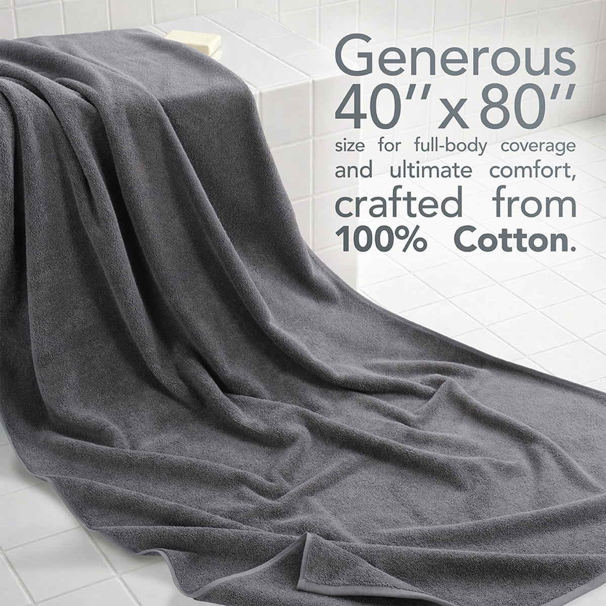 40x80 Oversized Bath Sheets – 12 Pack | Premium 600 GSM Cotton