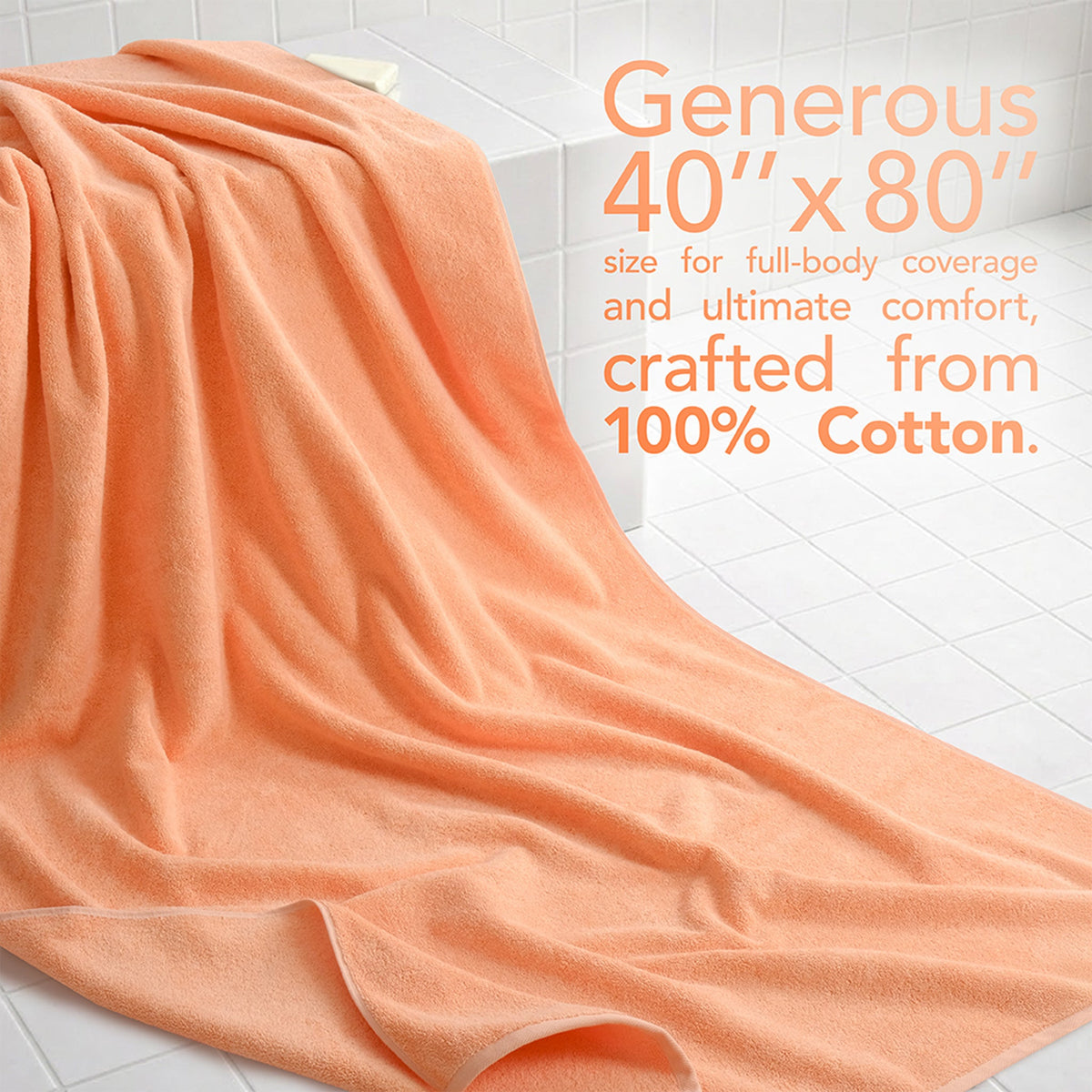 40x80 Oversized Bath Sheets – 12 Pack | Premium 600 GSM Cotton