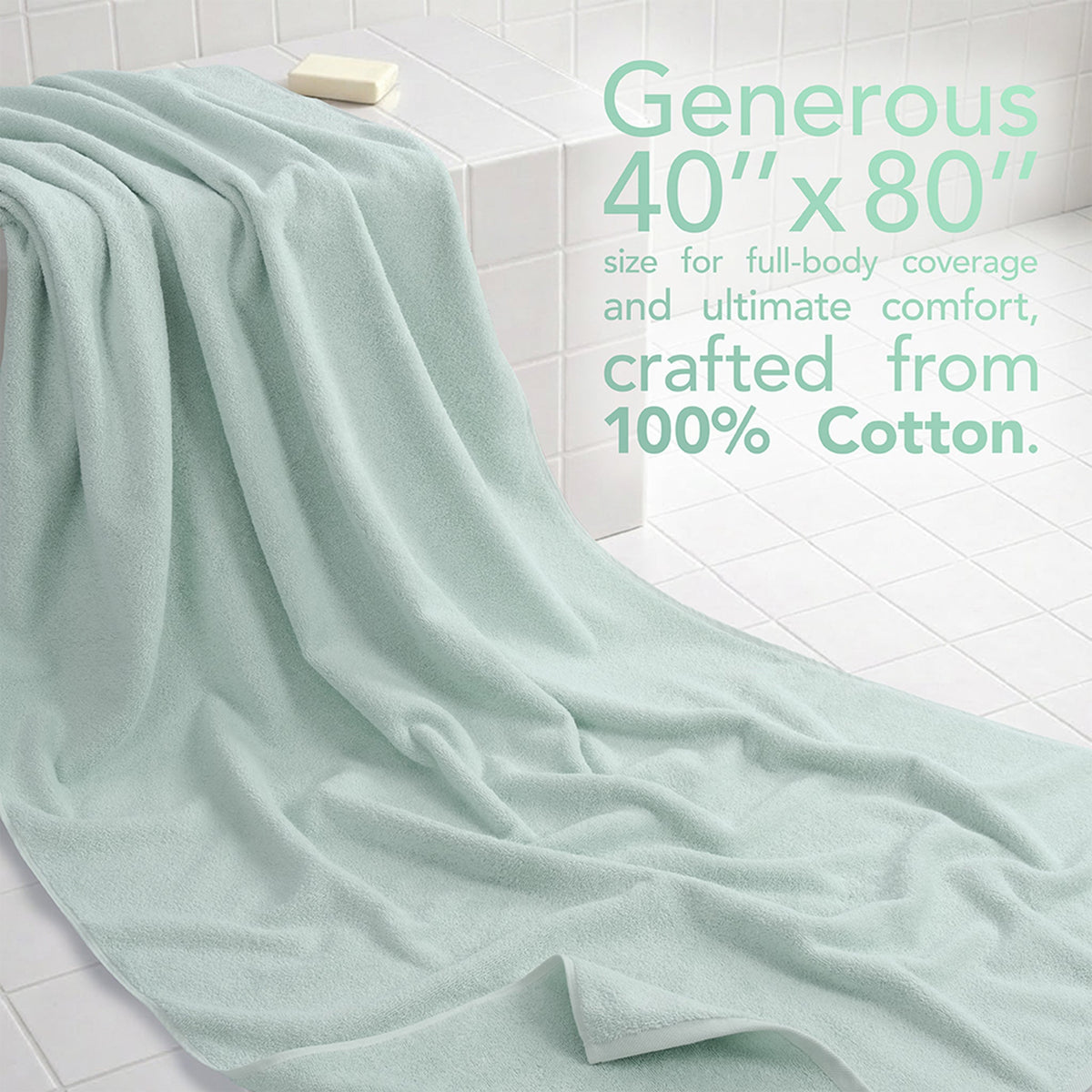 40x80 Oversized Bath Sheets – 12 Pack | Premium 600 GSM Cotton