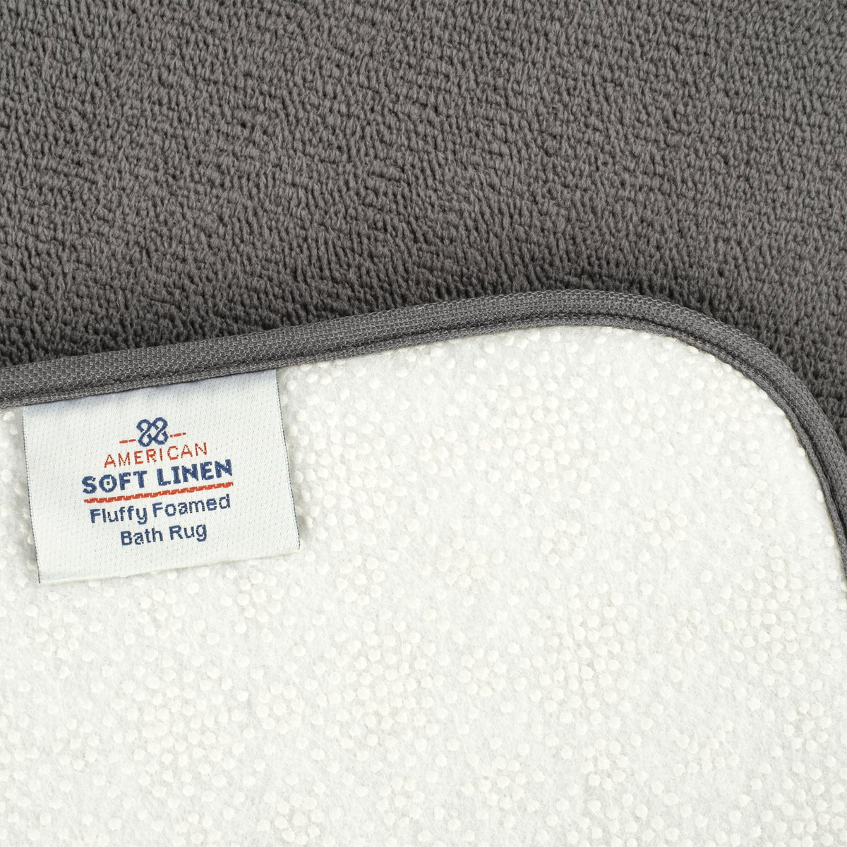 American Soft Linen Fluffy Foamed Bath Rug, 21x32 inches Bath Rugs for Bathroom, 100% Polyester Upper Fluffy Surface and Grip Enhanced Base - 18 Set Case Pack