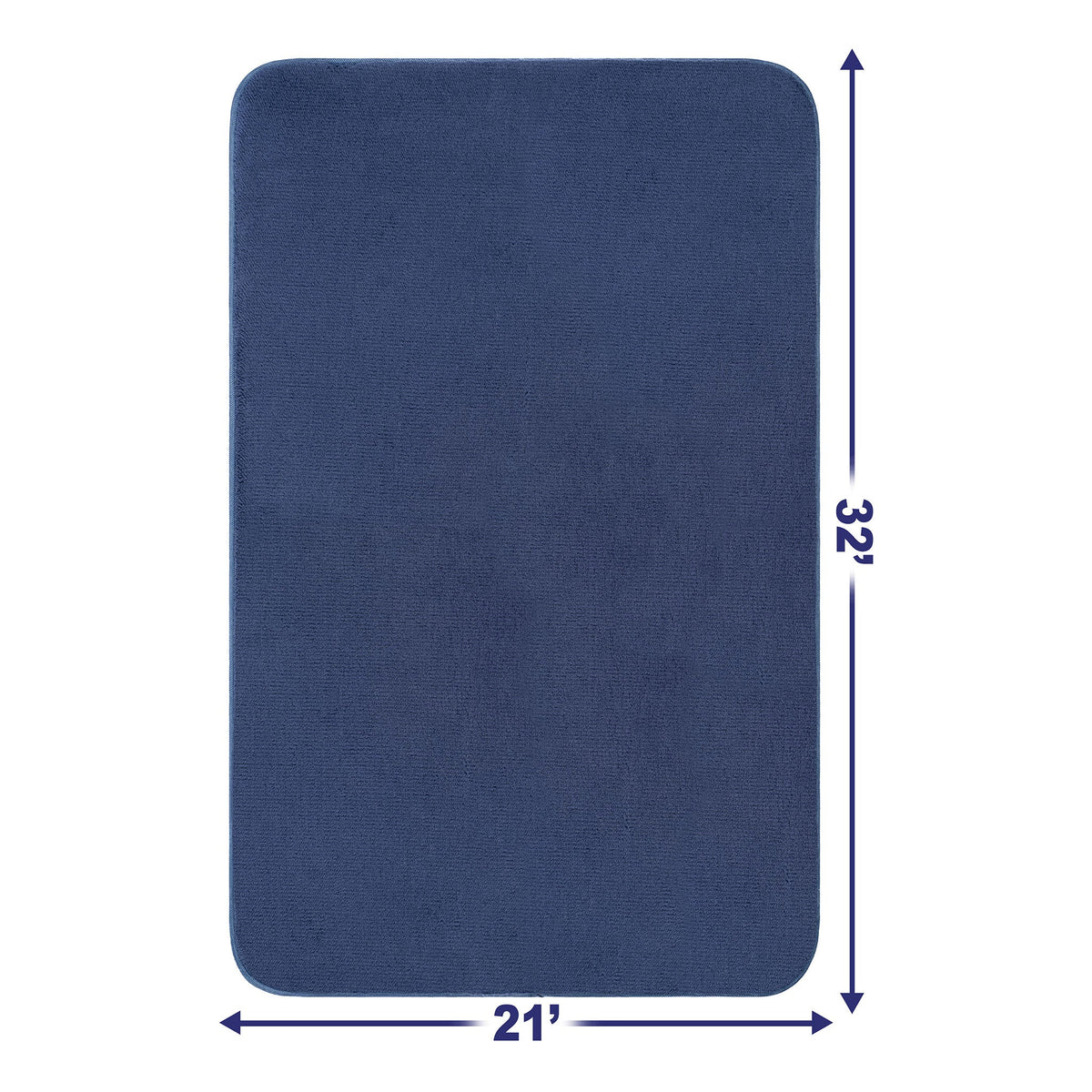 American Soft Linen Fluffy Foamed Bath Rug, 21x32 inches Bath Rugs for Bathroom, 100% Polyester Upper Fluffy Surface and Grip Enhanced Base - 18 Set Case Pack