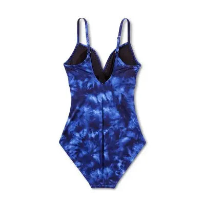 Aqua Green Women's Twist Front One Piece Swimsuit UPF 50+ Swimwear