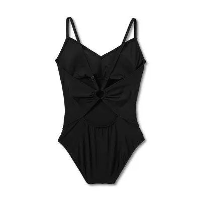 Aqua Green Women's Ring Back One Piece Swimsuit UPF 50+ Swimwear